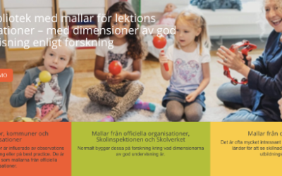 Nya exempel på mallar för lektionsobservationer i vårt öppna bibliotek