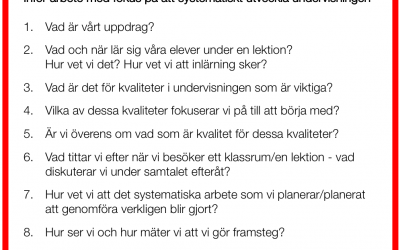 Del 1 av 10. Vad innebär egentligen systematiskt fokus på bättre och bättre undervisning